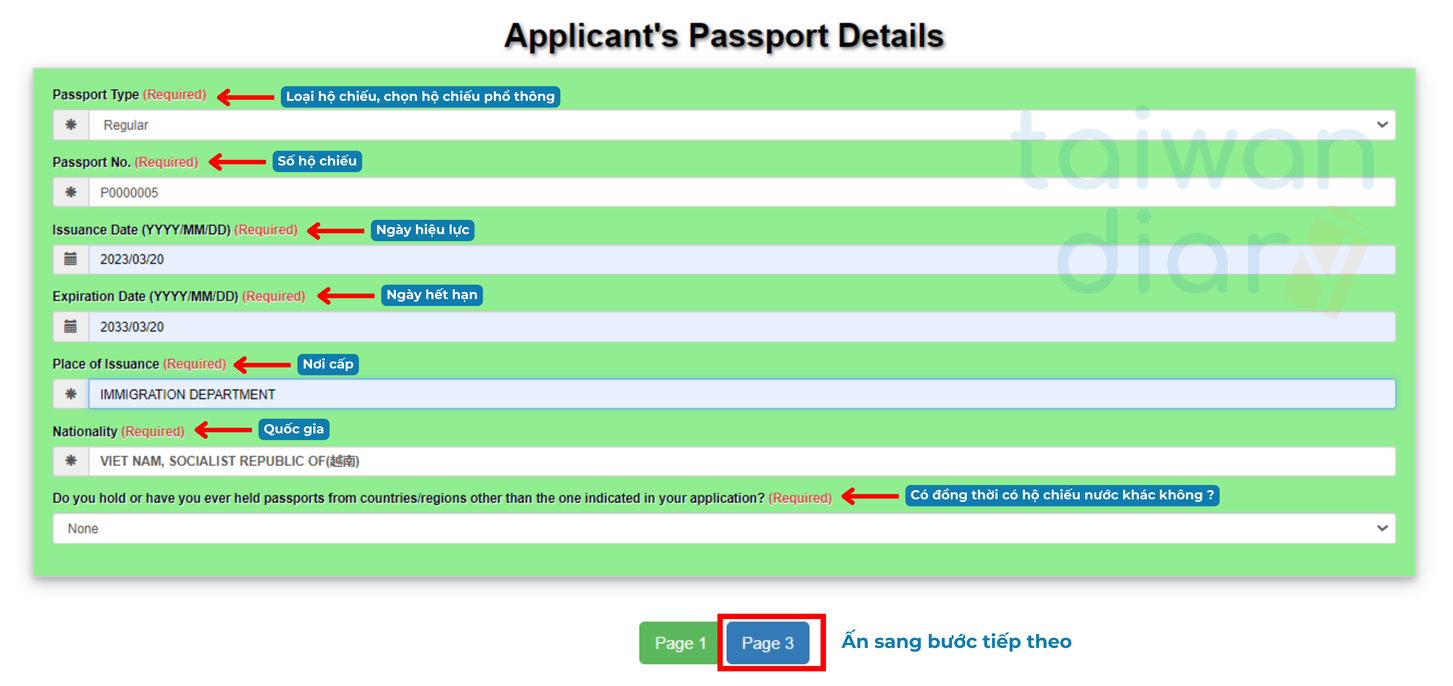 Hướng dẫn điền Tờ khai xin Visa du học Đài Loan chi tiết nhất 2024 9 Tờ khai xin Visa du học Đài Loan