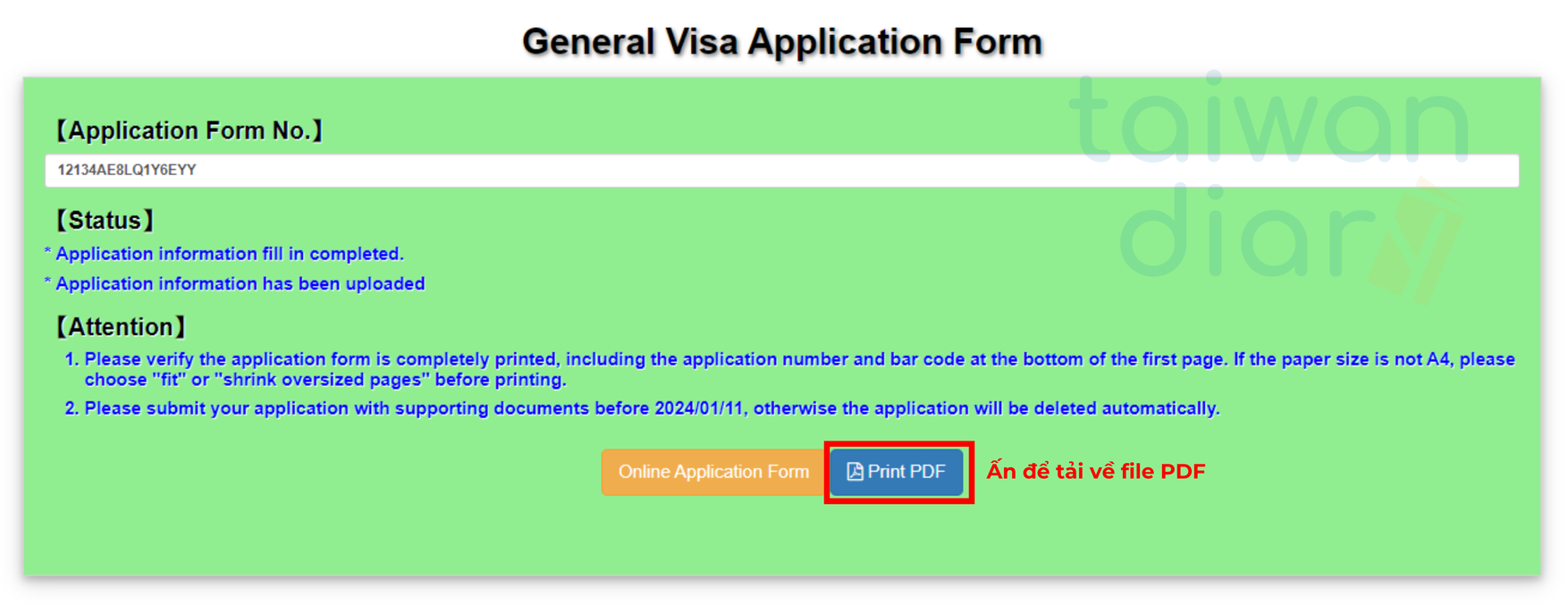Hướng dẫn điền Tờ khai xin Visa du học Đài Loan chi tiết nhất 2024 12 Tờ khai xin Visa du học Đài Loan